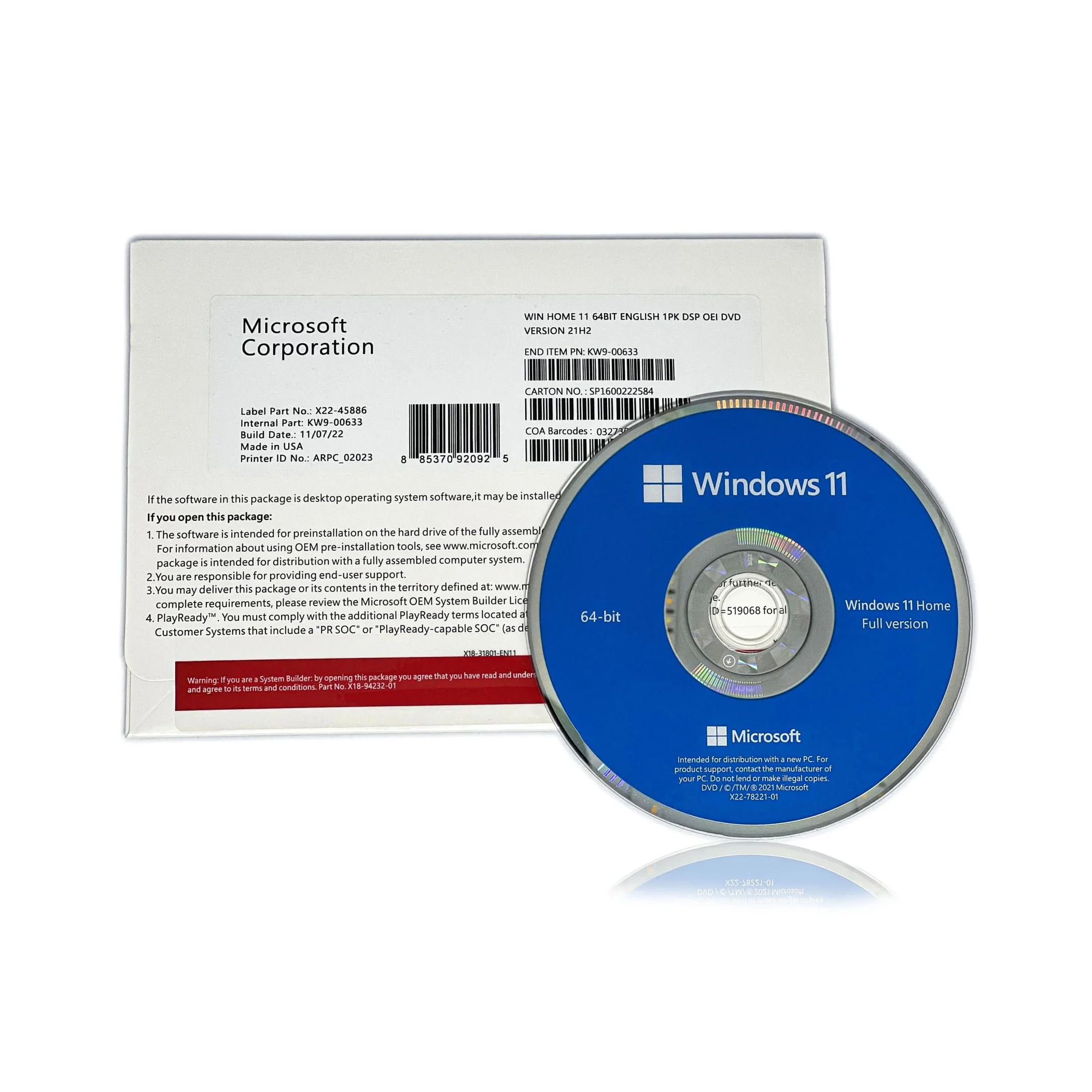 Ms Windows 11 Home 64-bit 1pk Dvd English - Buy Win 11 Home Dvd Oem Win ...