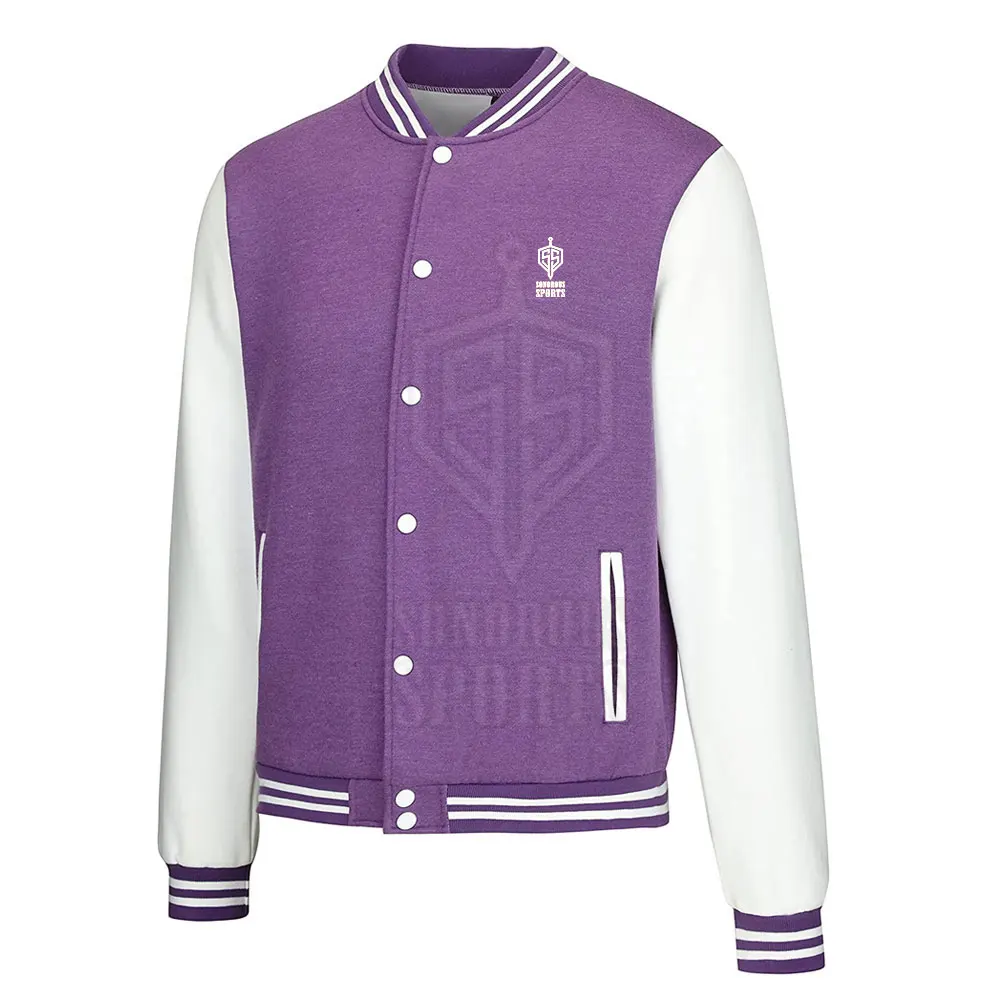 Customized Street Wear Logo Pattern Baseball Jackets Oem High Quality