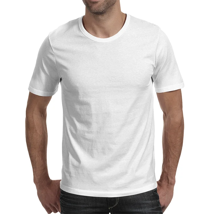 Brand New Solid White Blank Men Boys Casual Short Sleeve Shirts