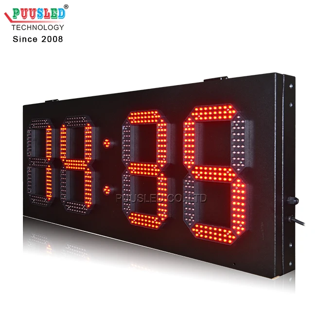 Waterproof Led Timer Sign Time Temperature Display Outdoor Led Digital Wall Clock