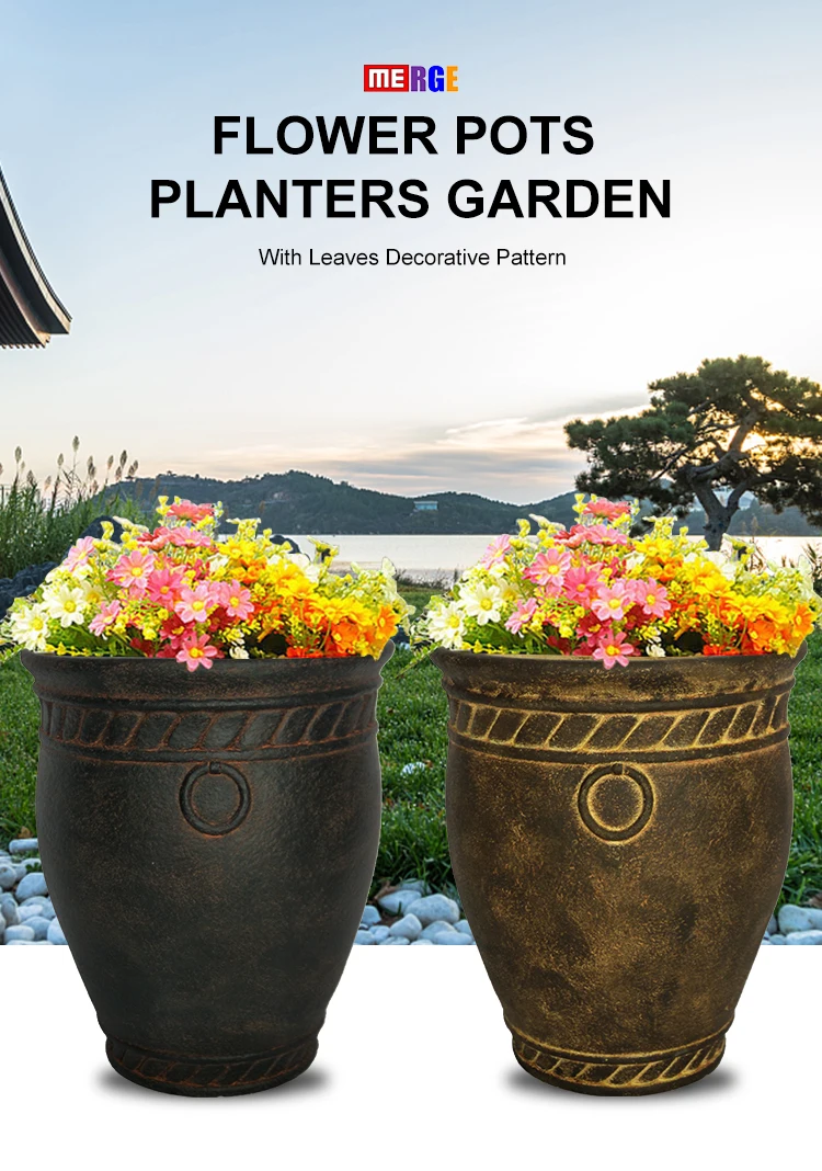 Outdoor Traditional Fiberglass Big Flower Pnew Product Matte Nordic