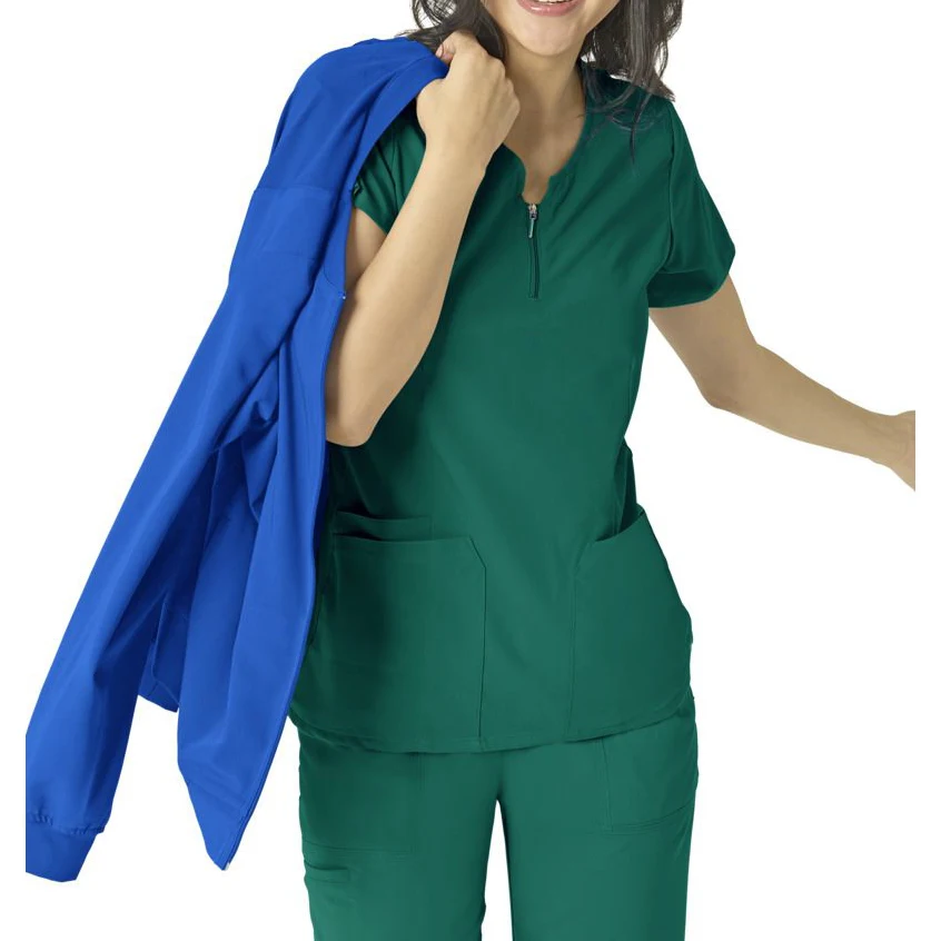 Medical Hospital Scrub Uniforms Medical Scrubs Oneck Zipper Nurses Scrubs Sets For Women Buy