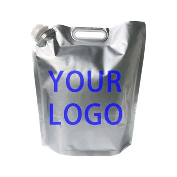 Aluminum Foil Plastic Spout Stand Up Packaging Pouches Liquid  Water Bag Milk Bags Clear Gray