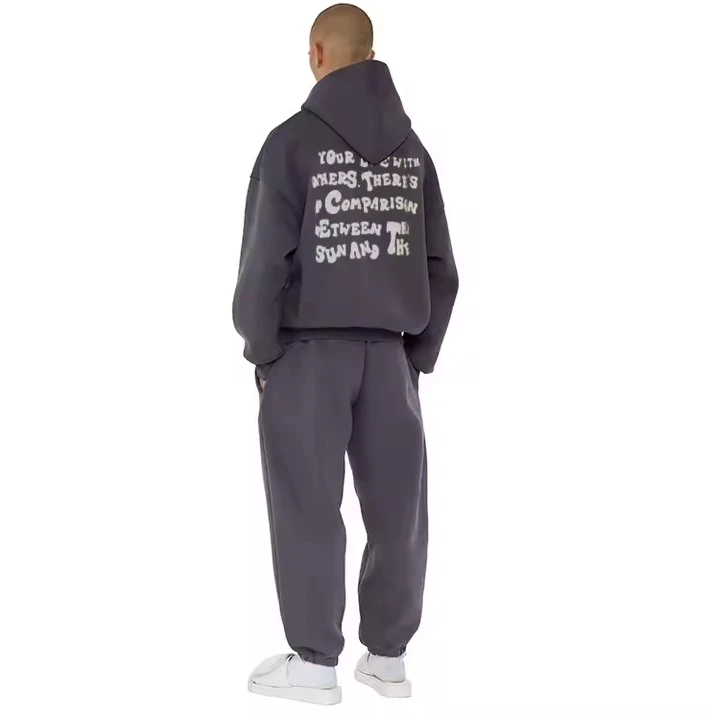 Custom Tech Fleece Tracksuit Two Piece Plain Sweatshirt Unisex Cotton Tracksuit Sweatpants and Hoodie Sets factory