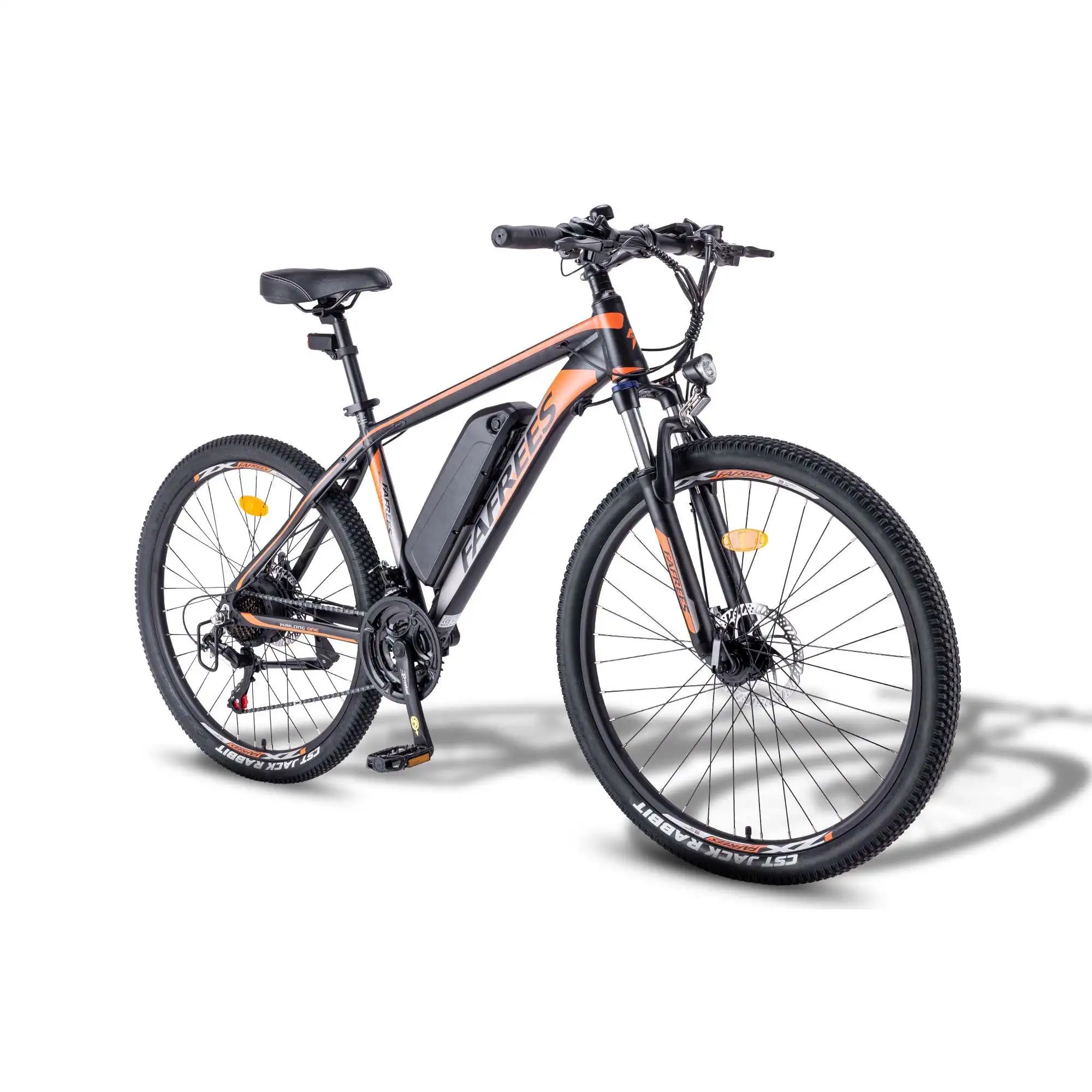 Fafrees Hailong One EU Road Bike Rear Hub Motor 48V Lithium Battery 15AH Capacity Disc Brake System Steel Frame Black/Orange