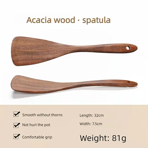 Wholesale Kitchen Supplies Wooden Utensil Kitchen Accessories Spoon Wooden Spatula Kitch aperçu 11