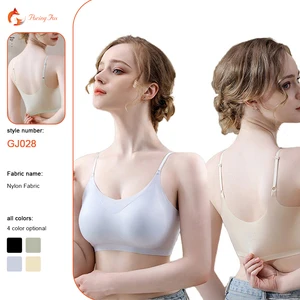 New Style Breathable Knitted Skin Friendly High Elasticity Adjusted-straps Solid Full Cup Plus Size Push Wire-Free Seamless Bra