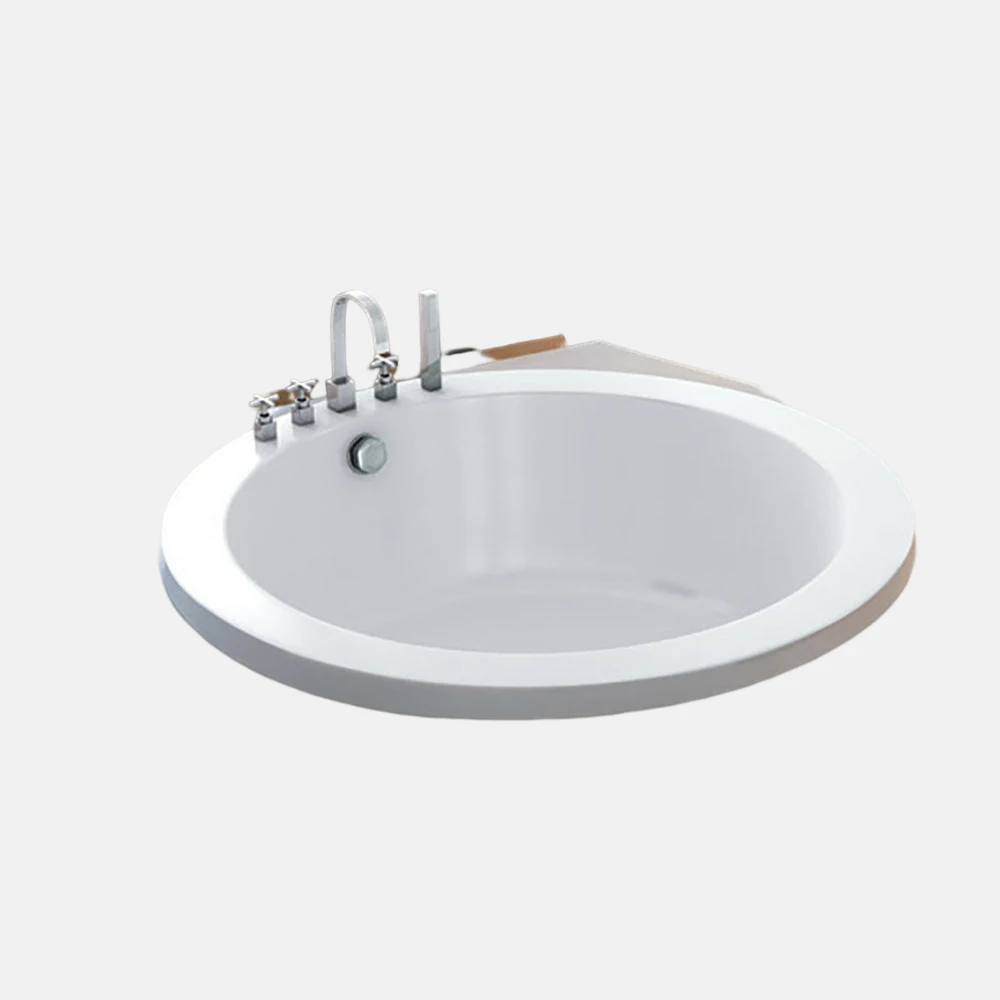 Modern White Acrylic Built in Round Massage Walk In Built In Bathtub Drop-in Soaking Oval Bathtub