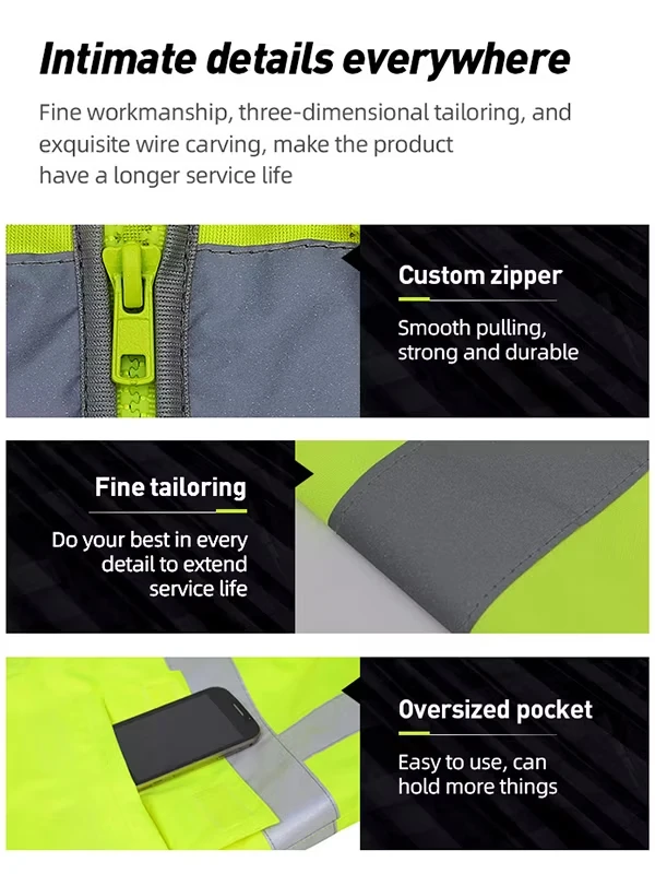 Reflective Motorcycle Safety Vest for Riders High Visibility Durable ...