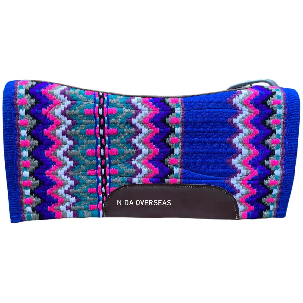 Tapis De Selle Western Show Mayatex - Couverture En Laine élégante, Coussin Confort Pour Cheval, Made In Algeria