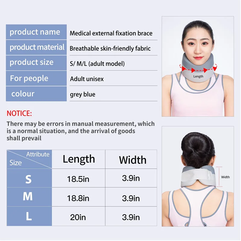 Foam Cervical Collar Back Neck Brace Relieve Pain Spine Pressure ...