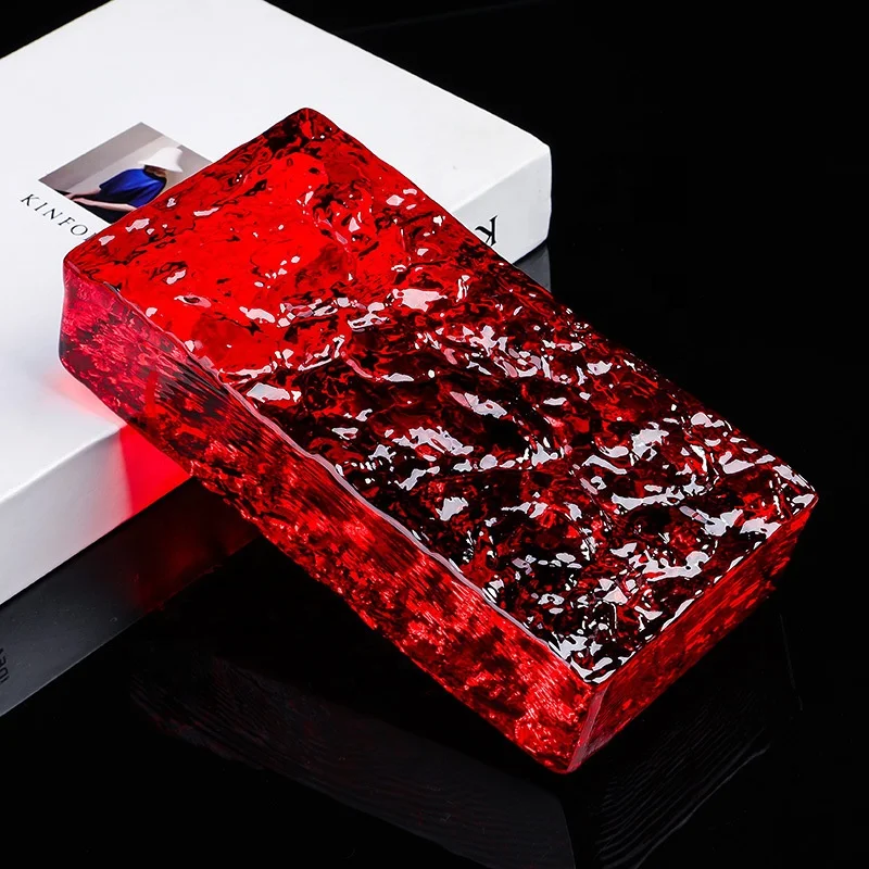 Color Solid Glass Brick Mirror Bubble Decorative Crystal Glass Block for Building Glass Bricks Wall