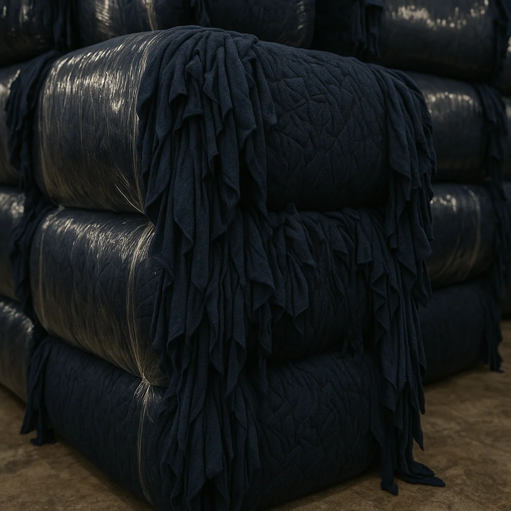 Industrial Use 100% Pure Cotton Dark Color 10kg Bales of Multi-Cut Used Clothing Rags US Origin Brandmar Group LLC - Image 4