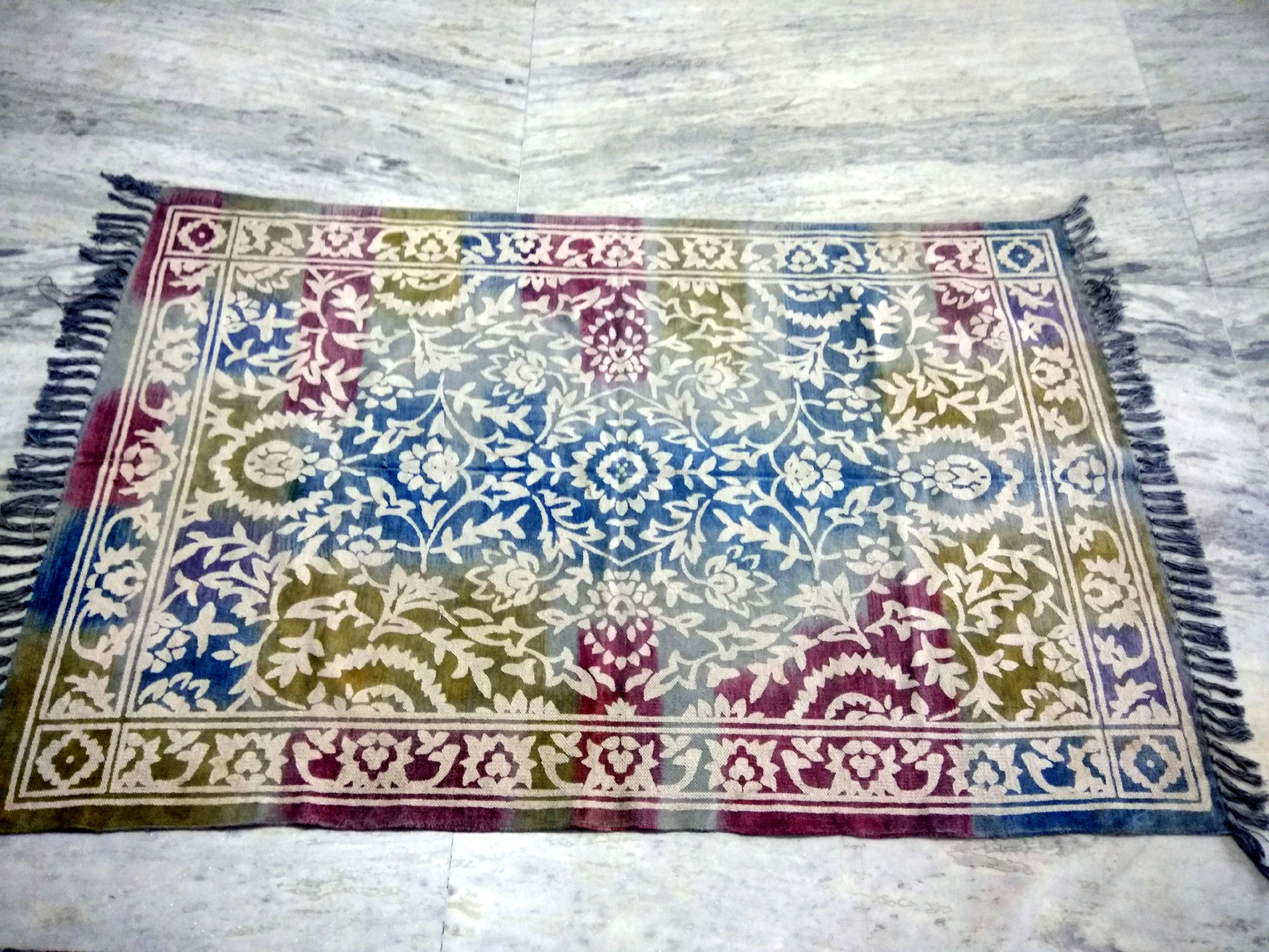 Dabu Rug Best Selling Customizable PVC Dabu Print Cotton Rug Handloom Home ...