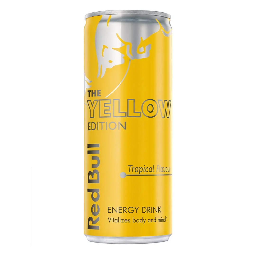 Topical Flavored New Yellow Edition Redbull Sweetened Carbonated Energy