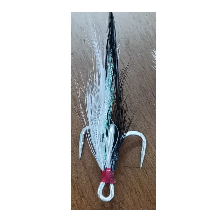 Feathered Treble Fishing Hook 4X Strong