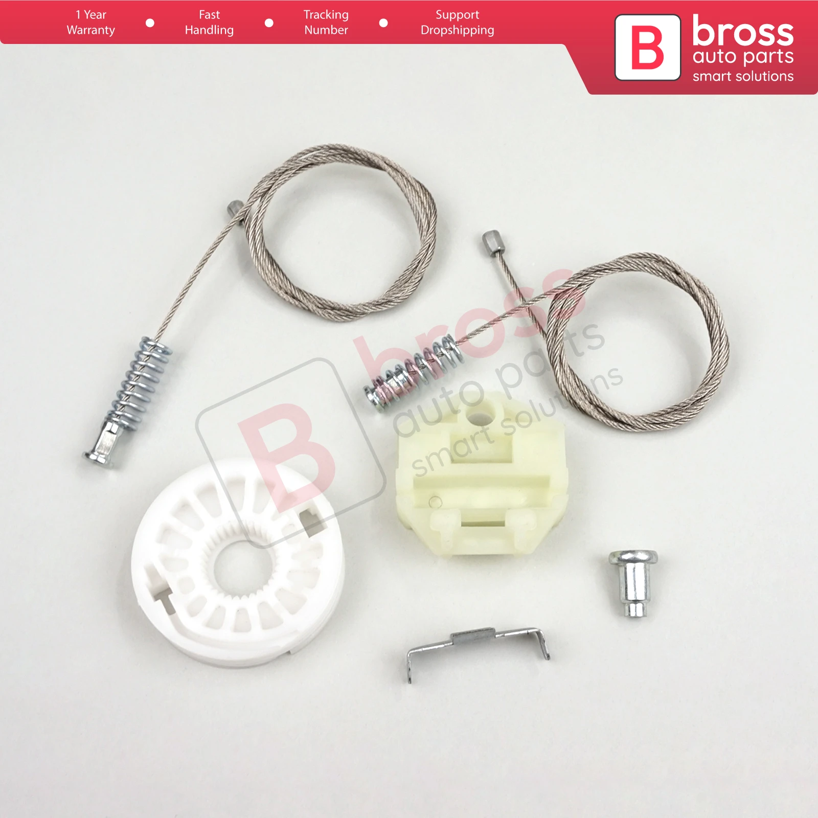 BWR1002 Window Regulator Repair Kit Rear Left for Vauxhall Astra H A04 2004-2014 4/5 Door 13100423 Bross Auto Parts Made Turkey
