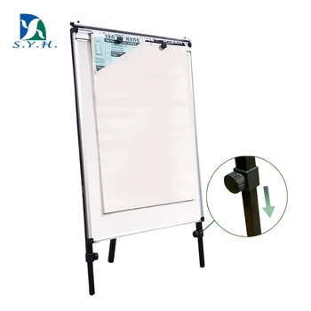 Fold Black Aluminum Square Tripod Stand Whiteboard Flip Chart - Buy ...