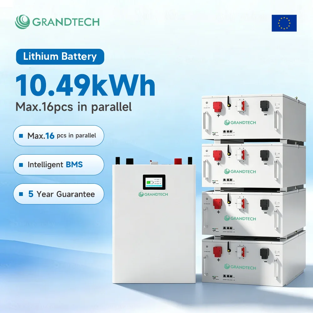 Batteria solare ad alta capacità, 48 V, 200 Ah, 10 kWh, 20 kWh, LiFePO4 a 51,2 V, pacco batteria al litio da 5 kW, 10 kW e 15 kW, batteria montabile su rack per server