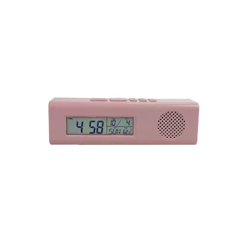 New Design 3 In 1 FM Radio Flashlight Pink LCD Backlight Digital Calendar Alarm Clock