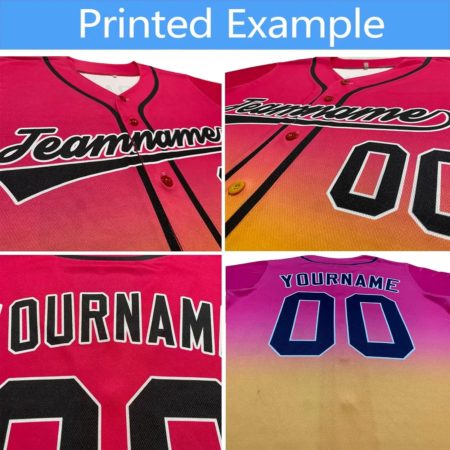 2 Tone Baseball Jersey Uniform Custom Sublimated/tackle Twill Embroidery Team Name Baseball ...