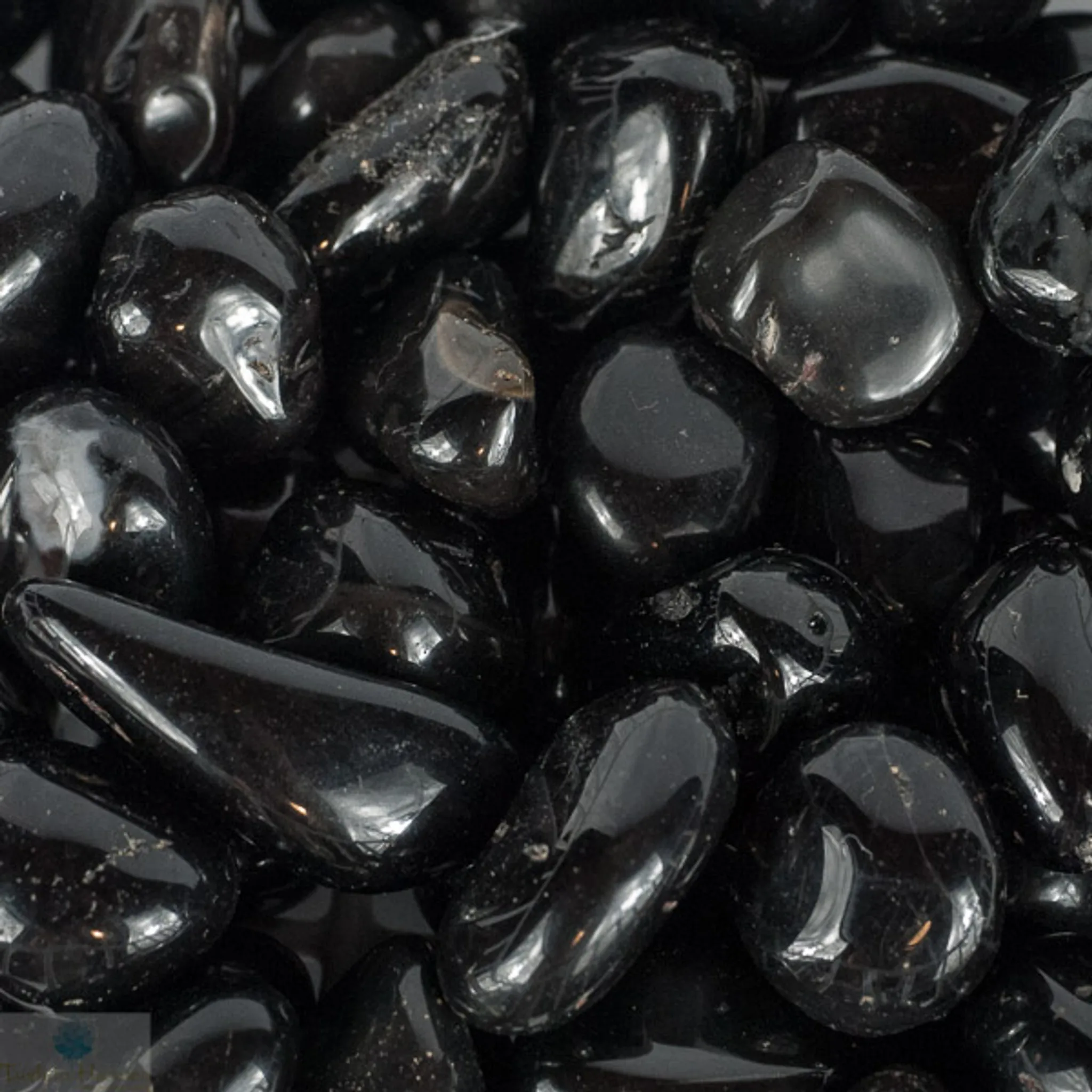 Crystal Kismet - Shiny Black Onyx Tumbled Stones Large