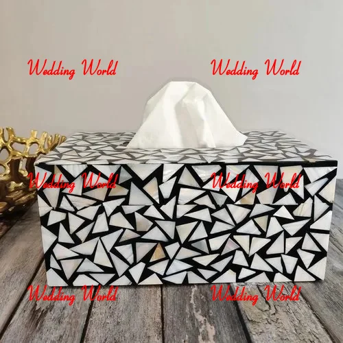 Rectangle Shape Wooden Tissue Box Excellent Quality Handmade Napkin