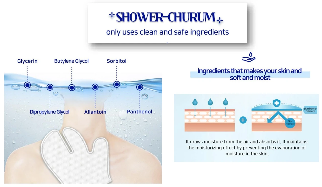 Korean Ewg 13 Waterless Simple Shower Churum Towels Beauty Suportment