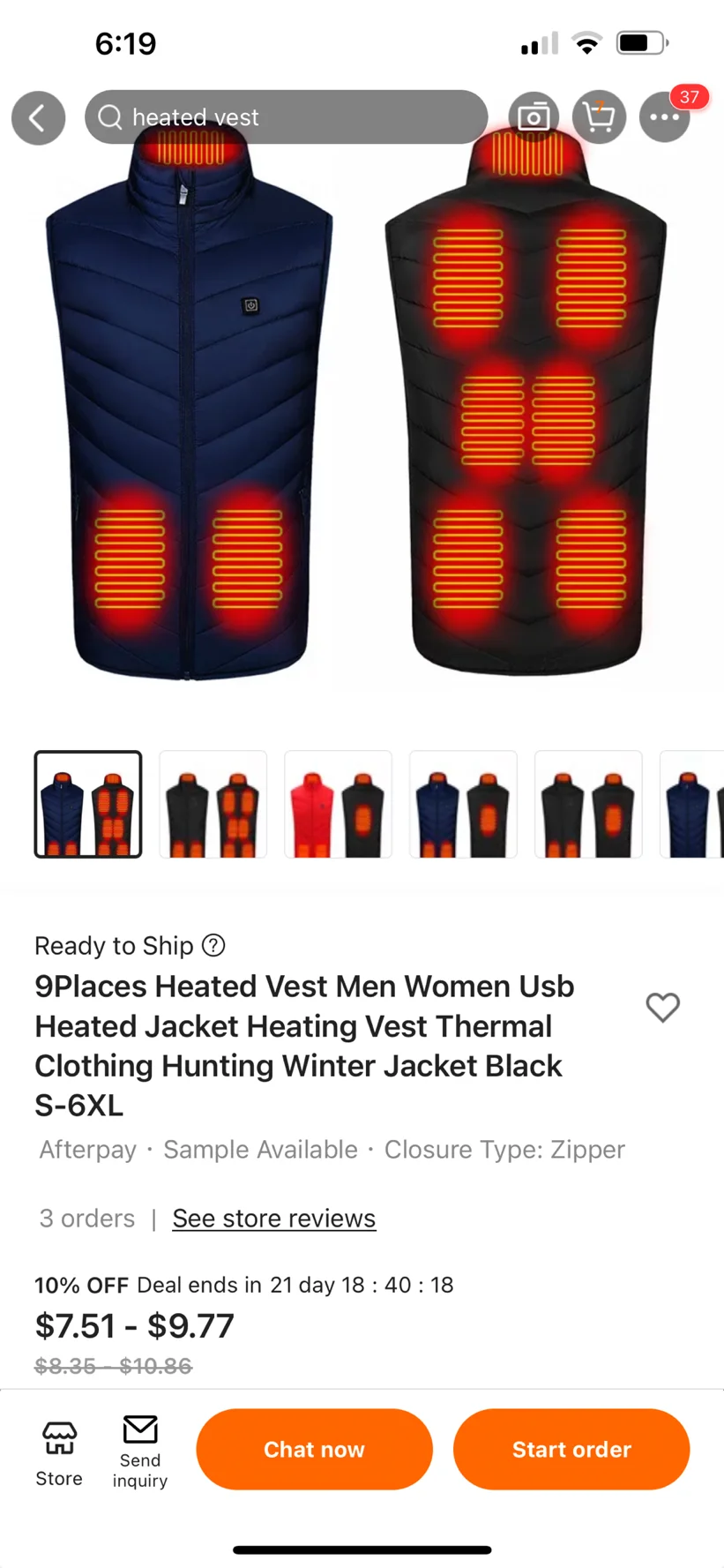 heated jacket afterpay