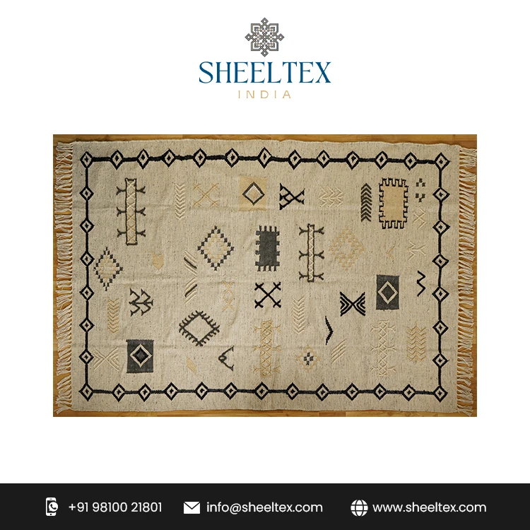 New Design Handwoven Rugs Anti Slip Kilim Rugs For Living Room Bedroom