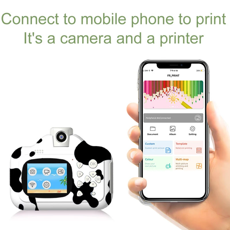 2022 высококачественная и новая дизайнерская детская камера с Wi-Fi большим аккумулятором 1200