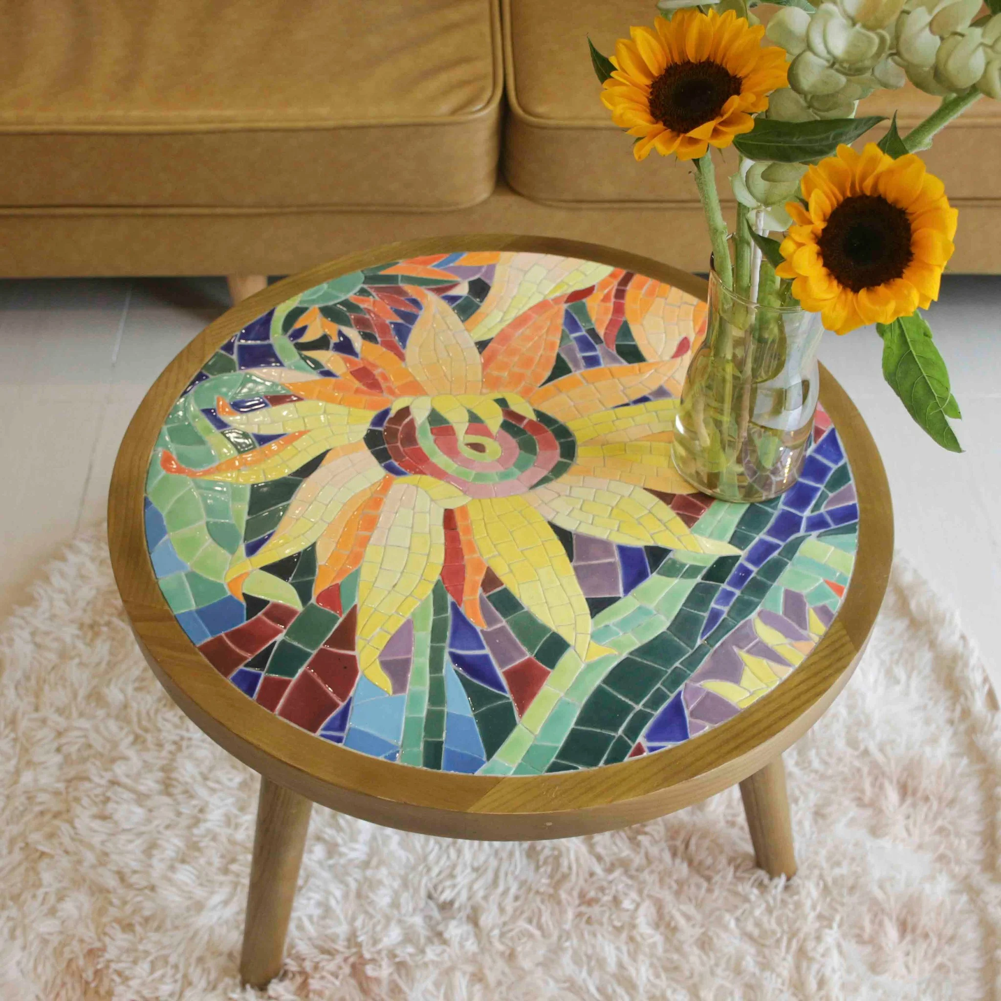 High Quality Luxury Gorgeous Ceramic Mosaic Accent Table Coffee Table ...