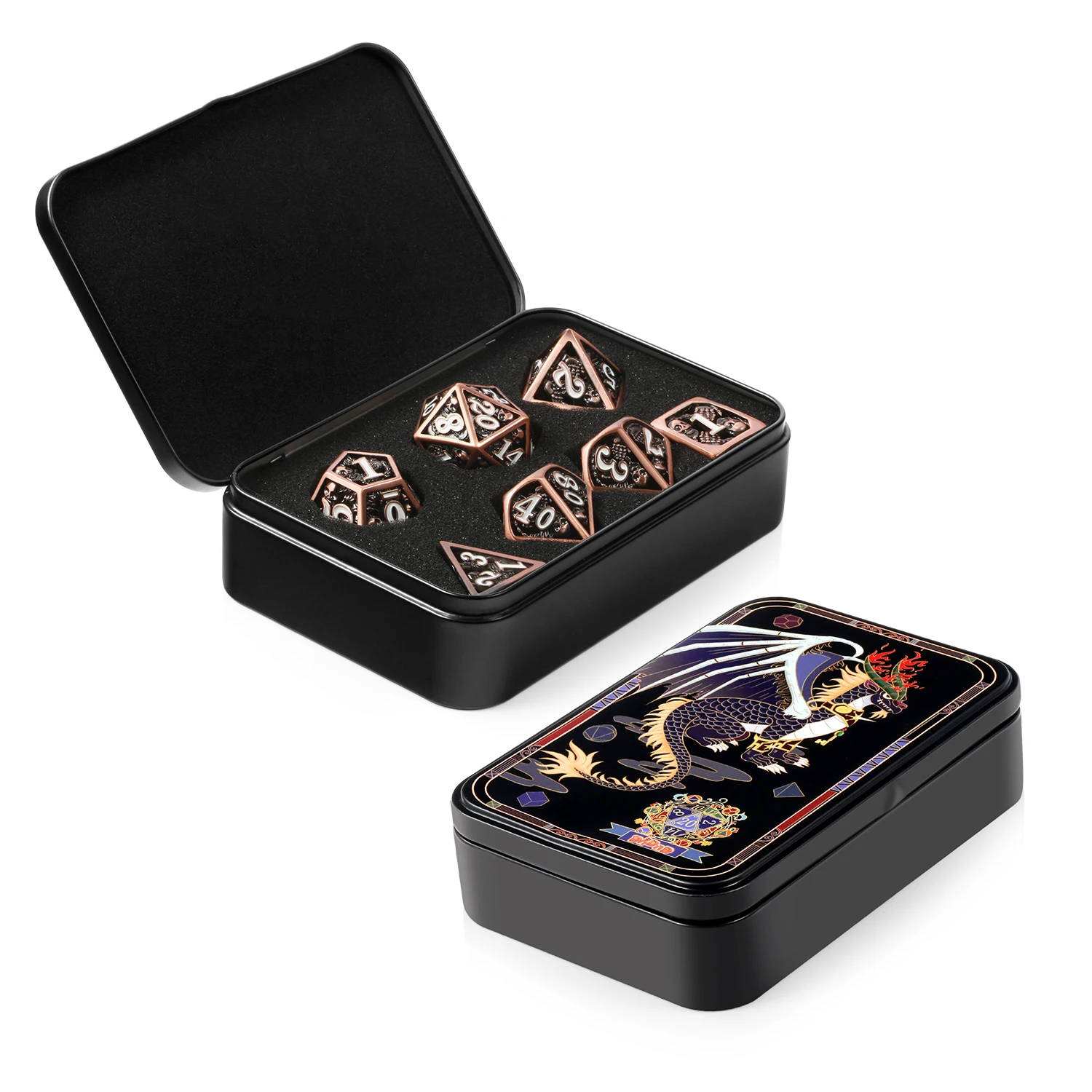 Custom Wholesale Metal Case Metal Tin Gift Metal Box For Dnd Dice Games ...