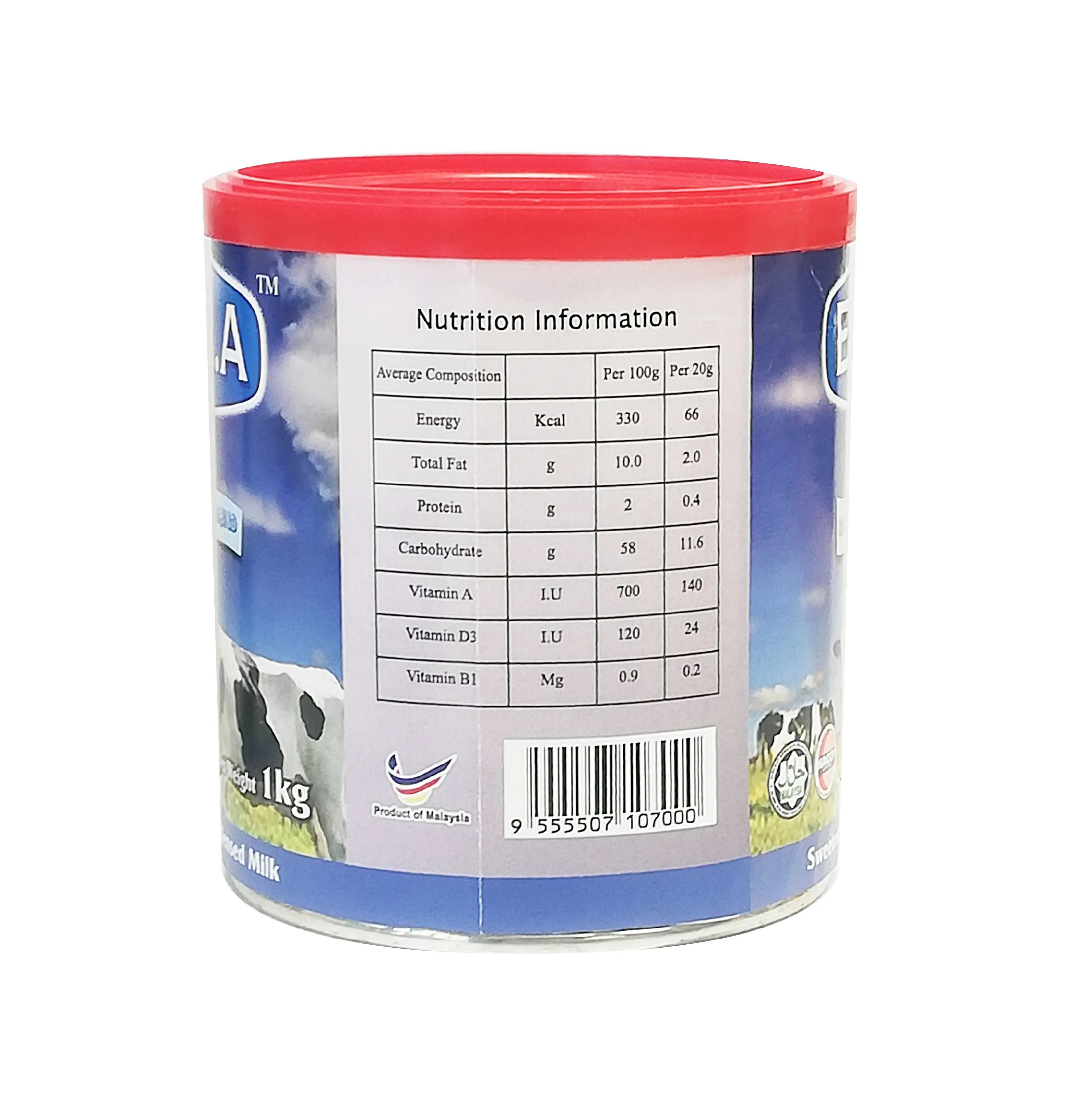 Top Sales Era Sweetened Condensed Milk In Bulk 1kg Tin Packaging