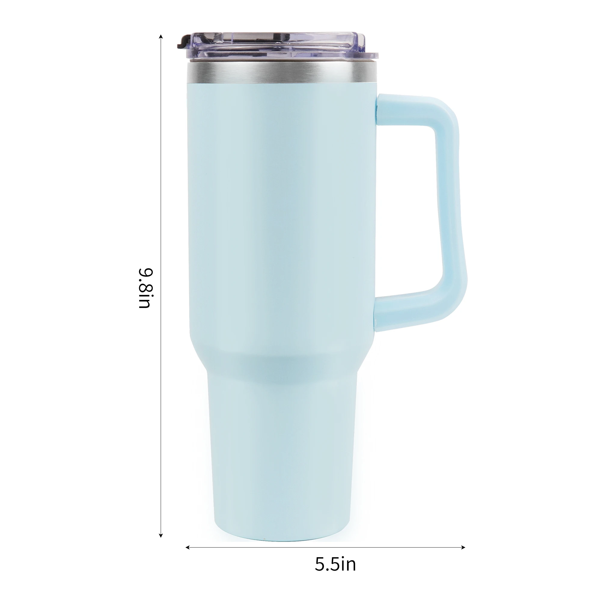 Tazza termica da viaggio EffiPrint da 1,2 litri (40 oz) con manico e coperchio, personalizzata con incisione laser, realizzata in acciaio inossidabile 304._voghion.com