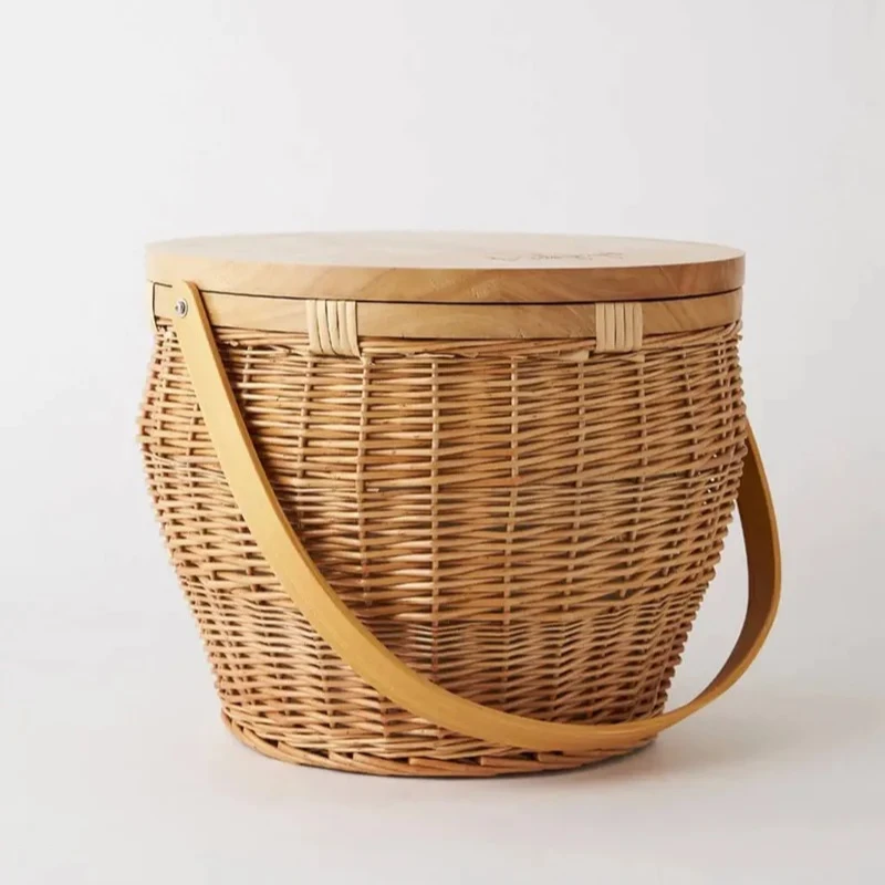 2023 Hot Model Useful Insulated Handwoven Insulated Zipper Wicker