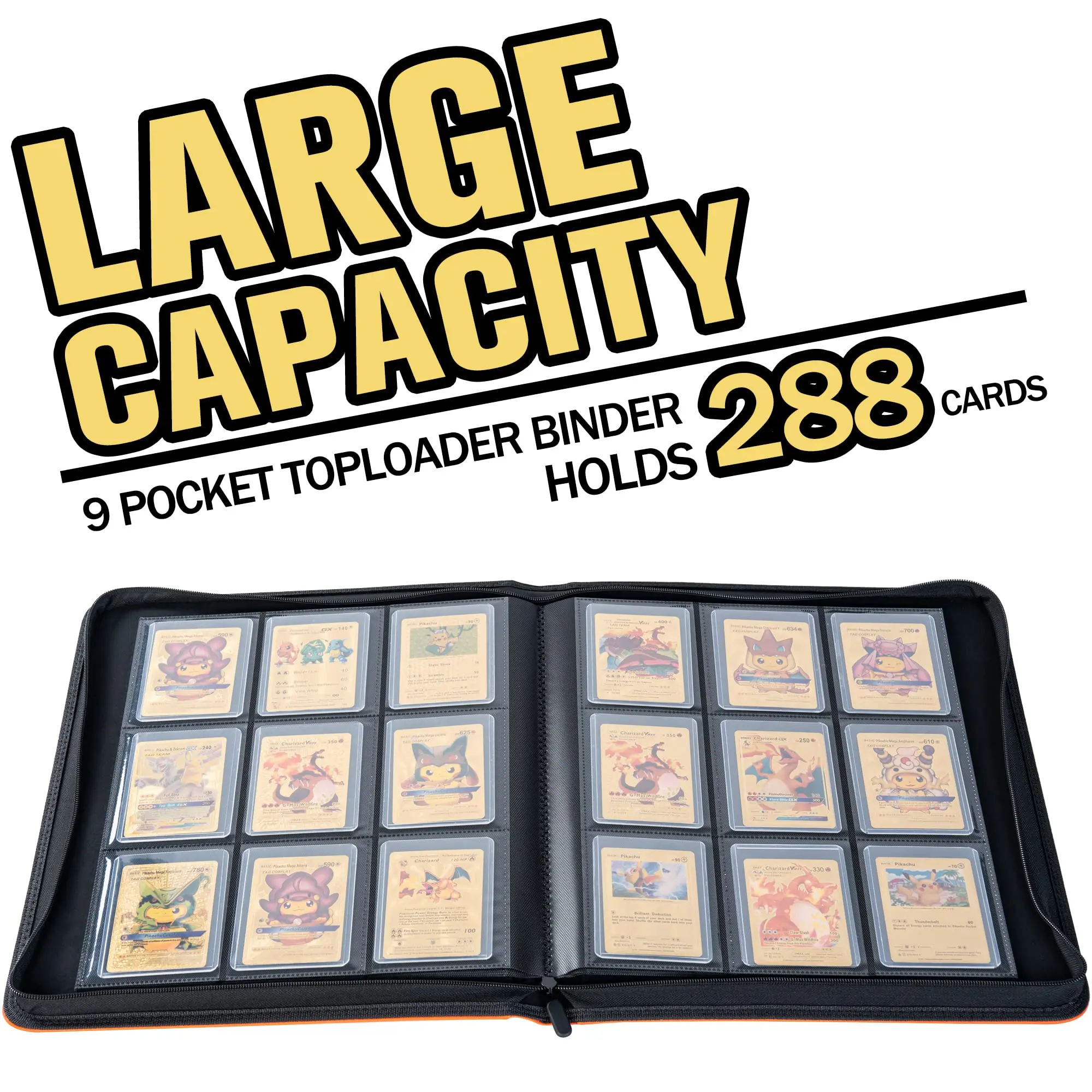 Custom Toploader Binder 4/9 Pocket Top Loader Card Binders For 3 X 4