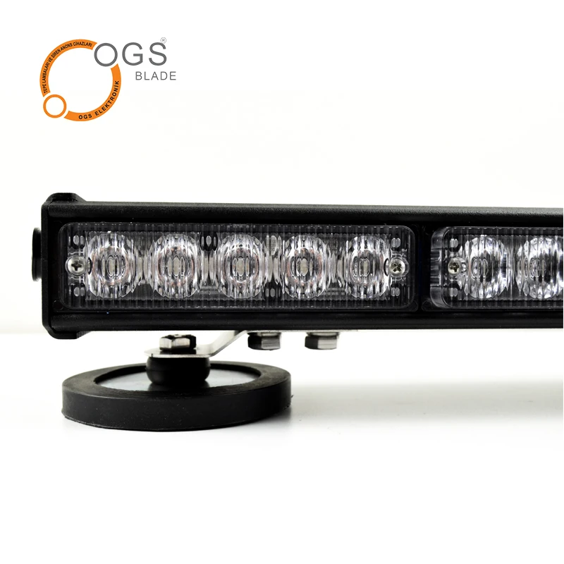 Emergency Vehicle Ambulance Flashing Lightbar Warning Light Rechargeable 3 W Leds Strobe Light Bar Grill Light