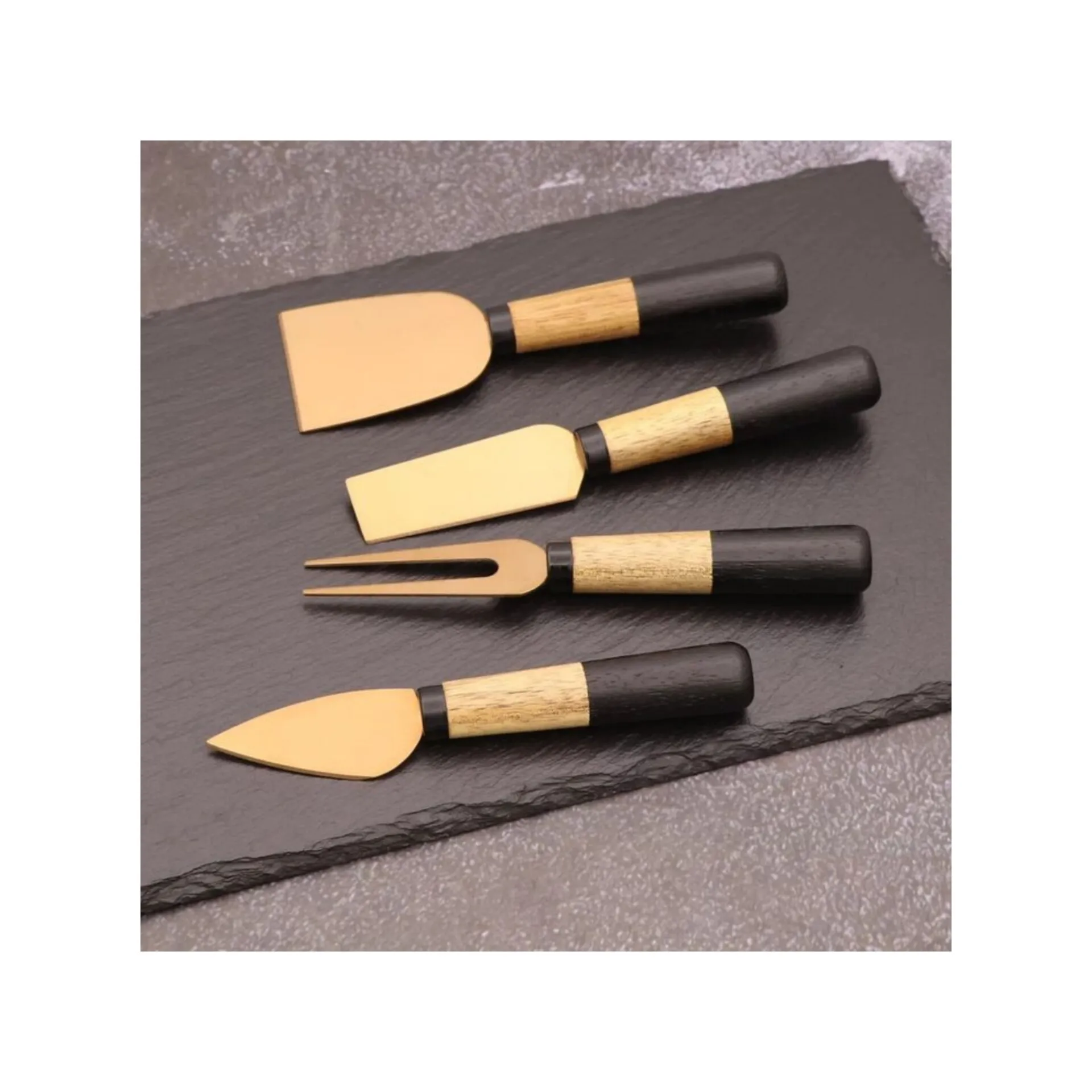 Stainless Steel Cutlery Cheese Knife Set With Marble Handle For Kitchen