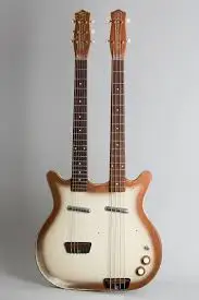 Innovation Promotion Factory Offers Customizable Double Neck Silver Electric Guitar Chrome Hardware Featuring Maple Mahogany