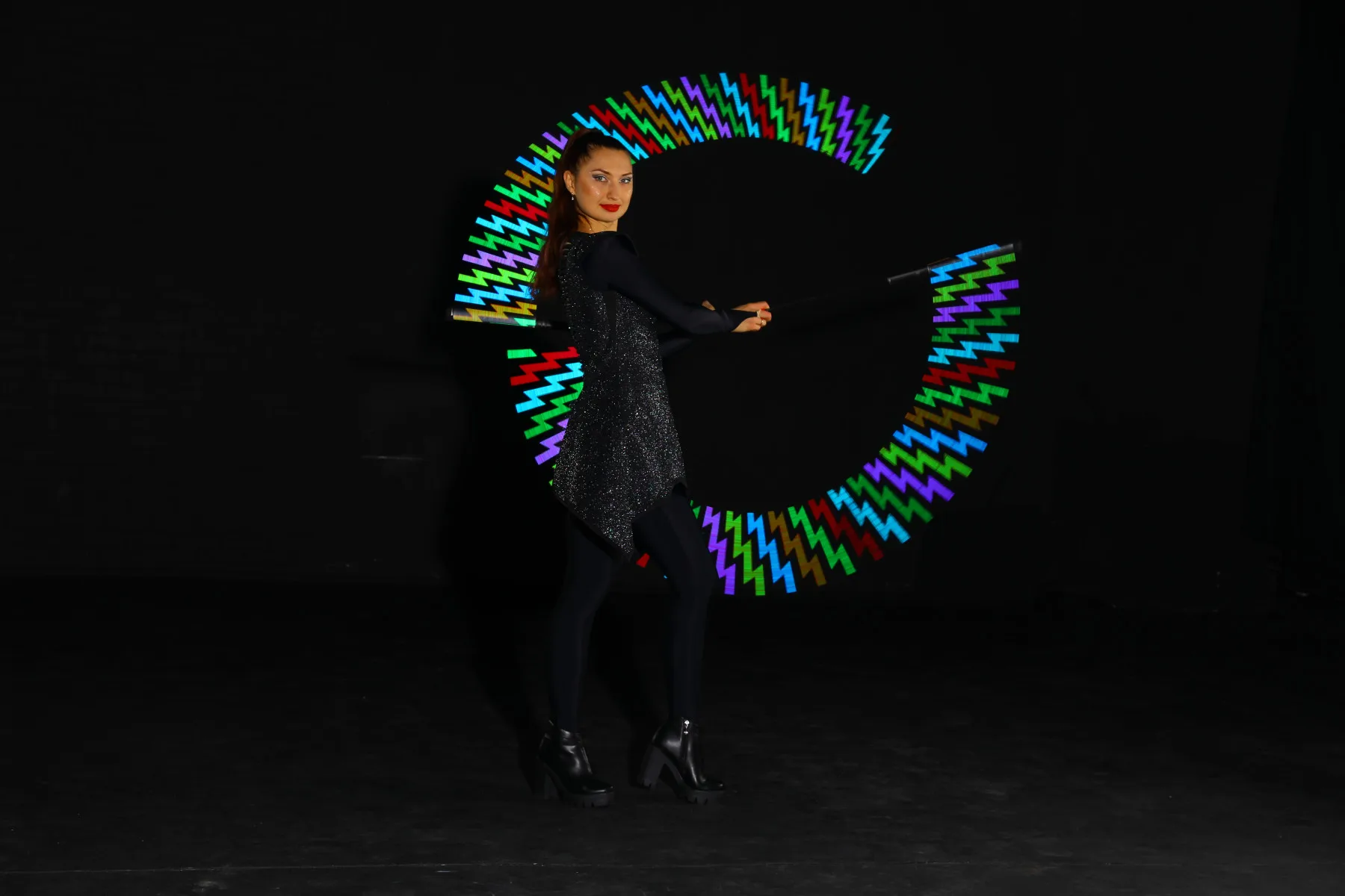 AMAZEABLES LED Poi Light Stick For Flow Arts - Glow Poi Stick For