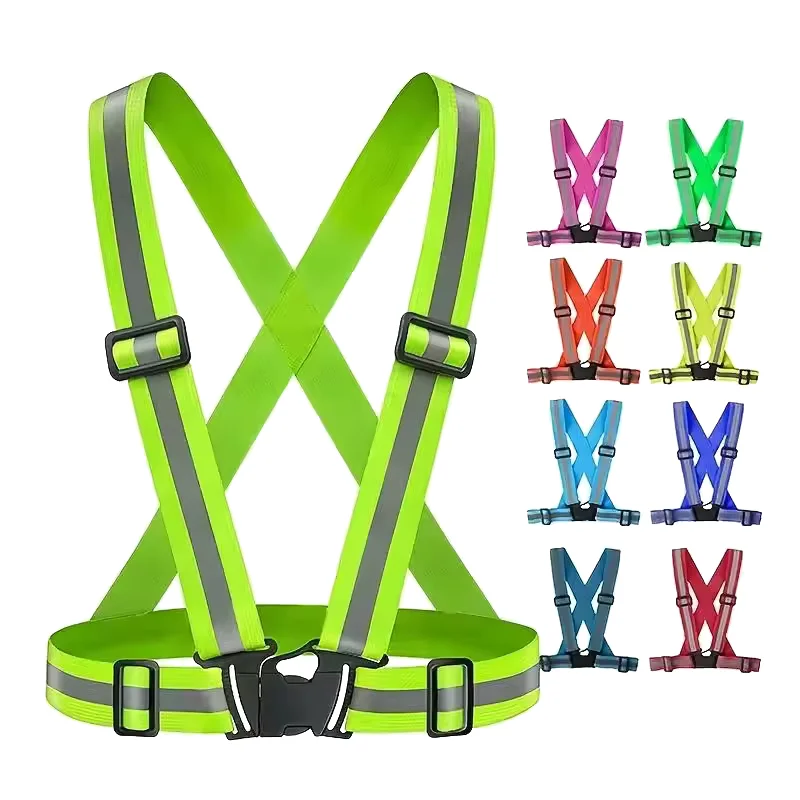 HCSP Security Jacket Construction High Visibility Pockets Reflective Safety Work Vest Led Turn signal Reflective Vest