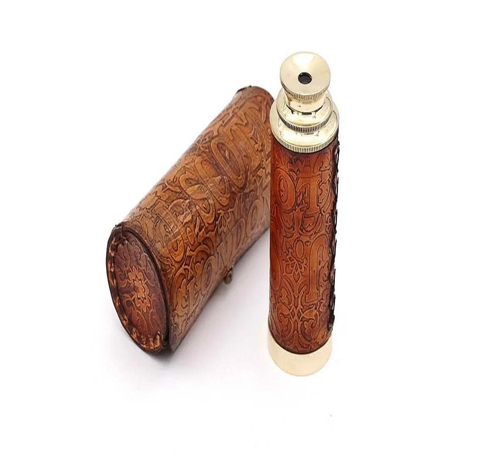 Nautical Pirate Solid Brass Telescope J. Scott London Spyglass Royal