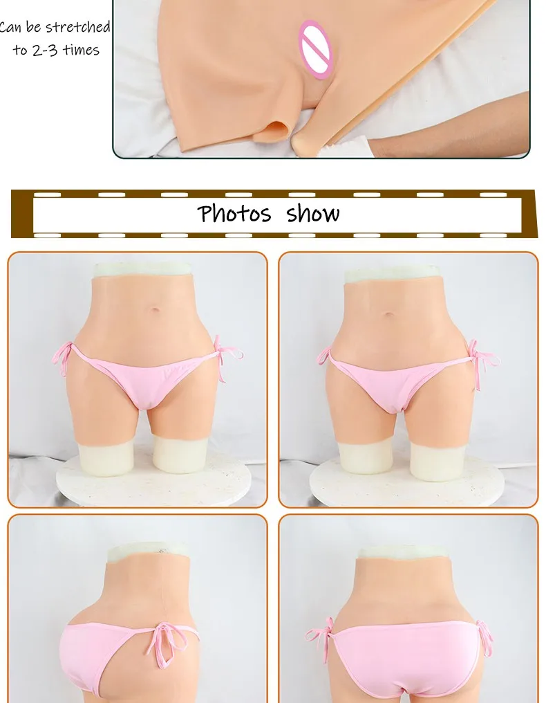 Urchoice Shemale Crossdresser Pussy Panties Fake Underwear Hip Enhancer Transgender Artificial