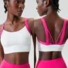 White + Hot Pink Straps