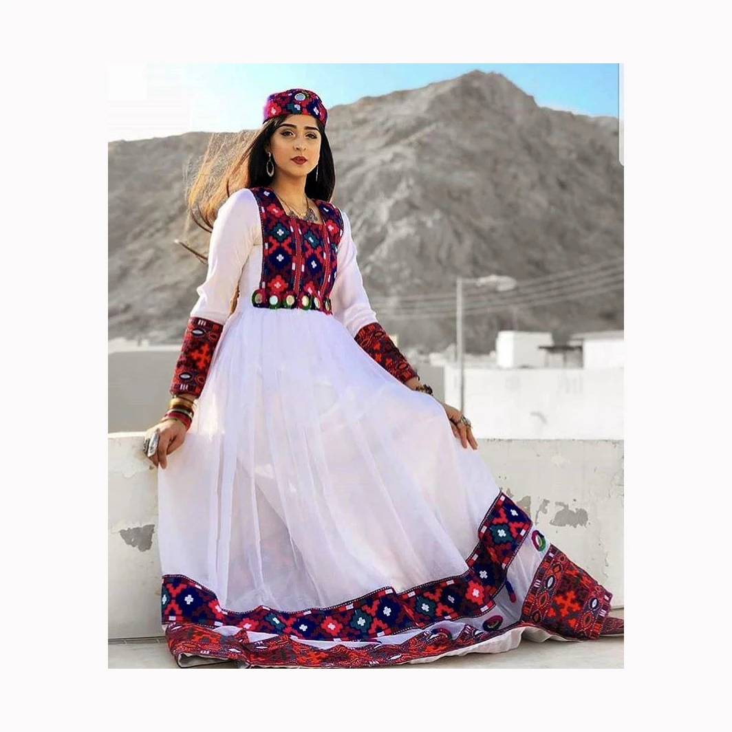 knee length dresses for ladies saneens dress afghan fashion long gown pashtun singer clothes – saneens.com main image 1