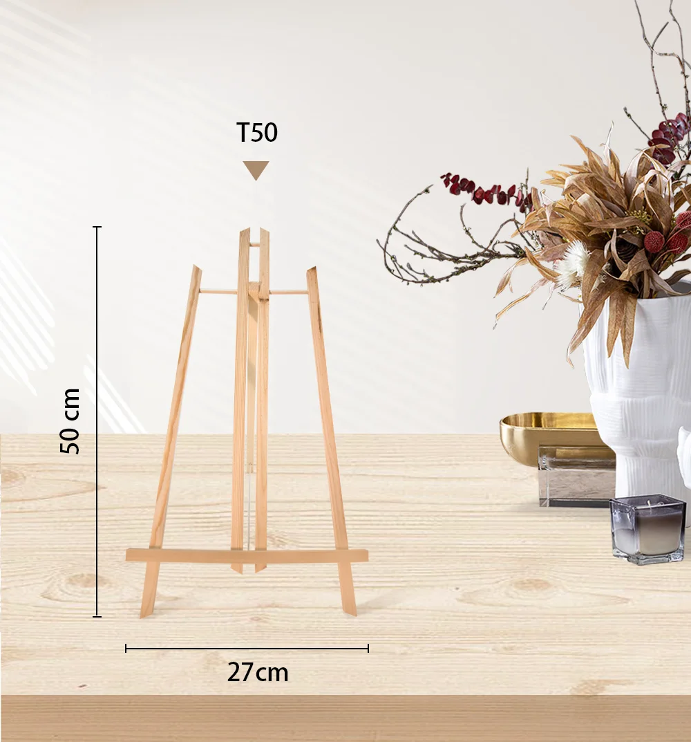 50cm Wooden Desktop Easels Kids Drawing Art Easel Stand For Painting