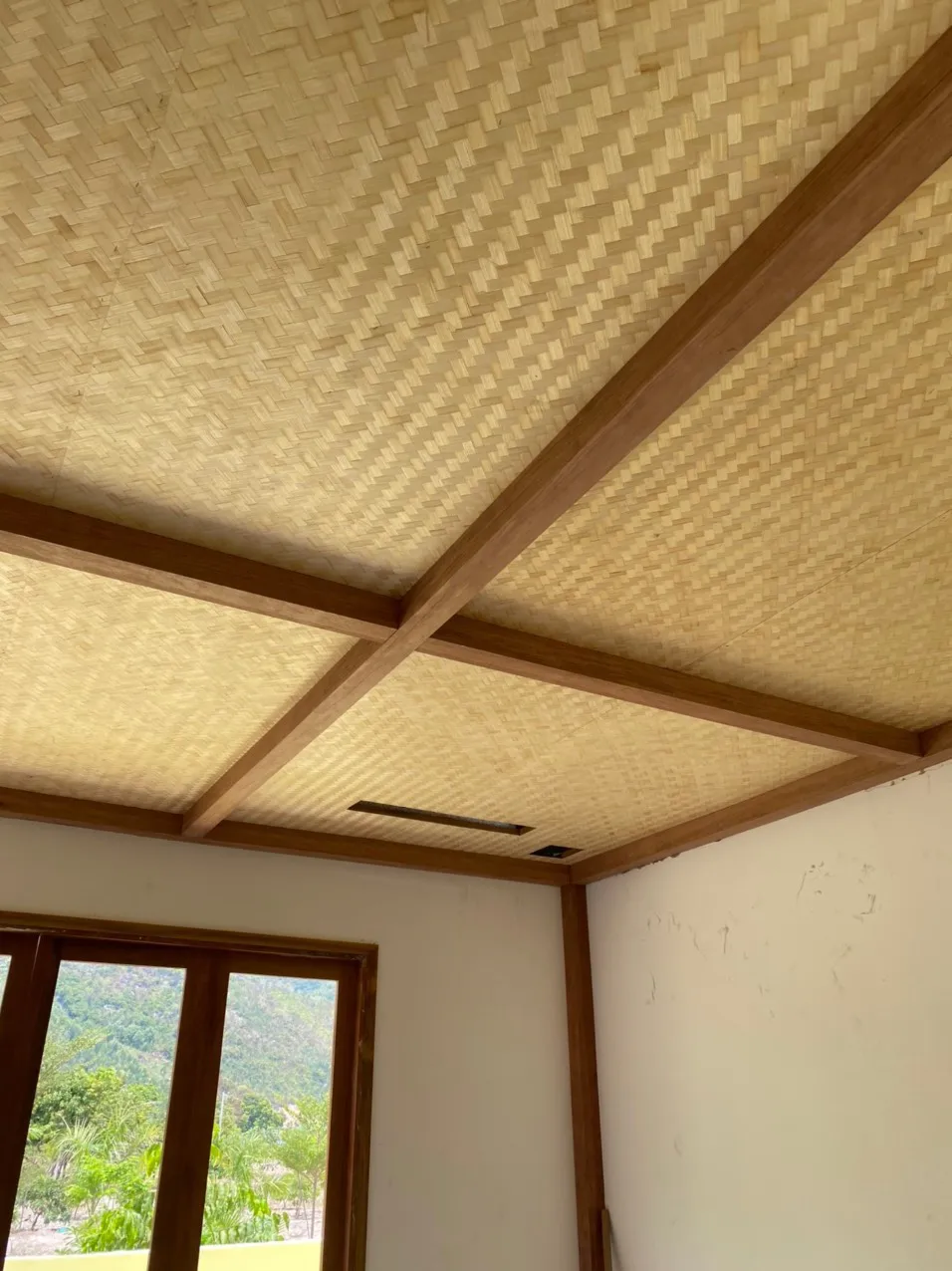 Webbing Ceiling Bamboo Webbing Bambu Mesh Panel Woven Mat for Ceiling Decor