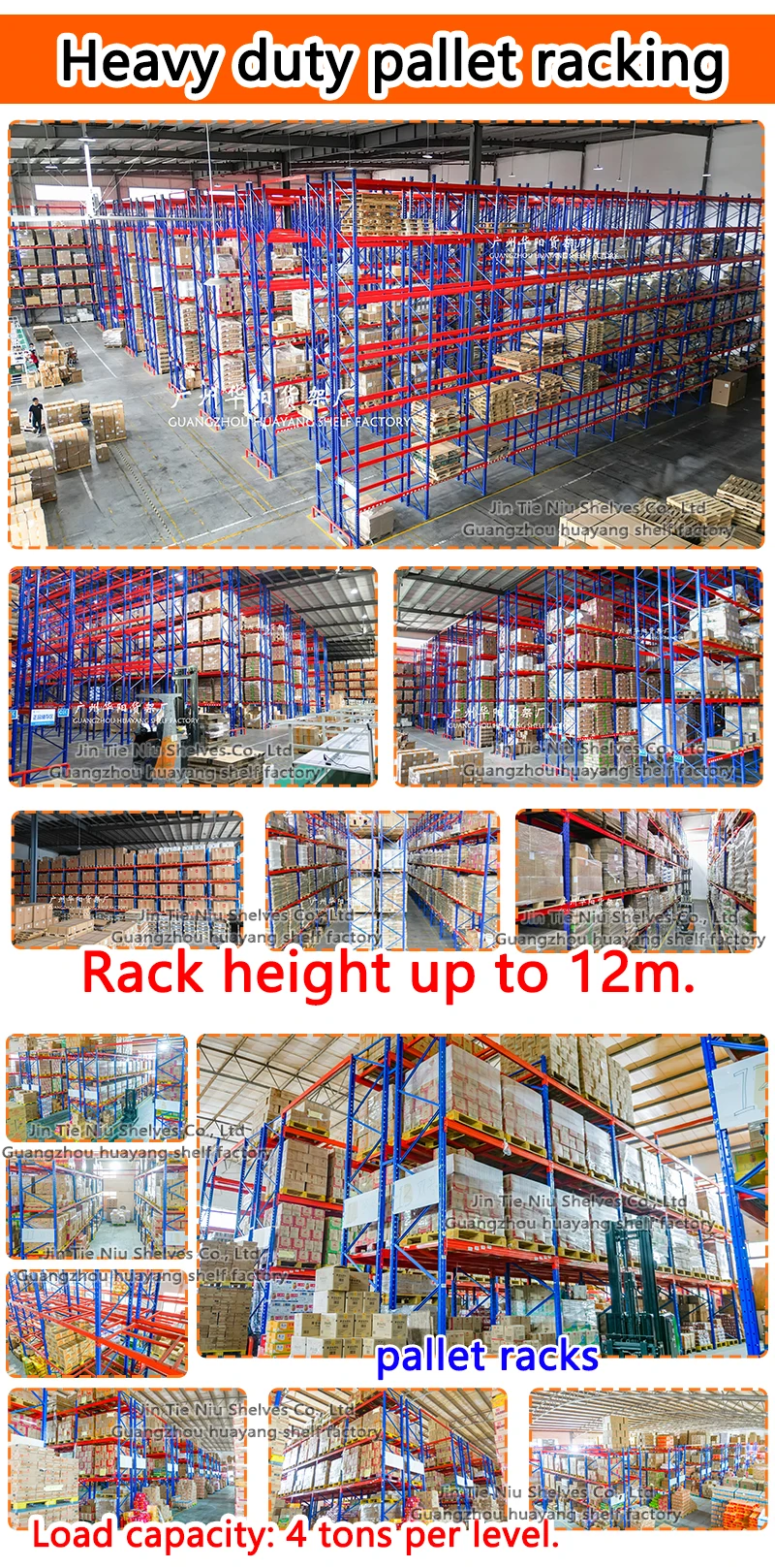 Pallet Rack System Pallet Rack System Warehouse Shelves Heavy Duty for ...