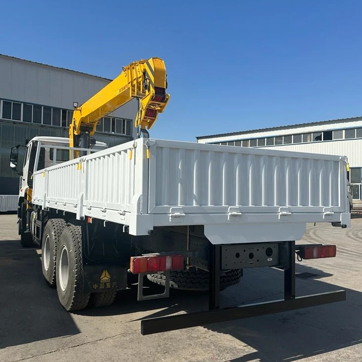Wholesale Cheap Price HOWO NX 6*4 Hohan Hydraulic Knuckle Boom Truck Mounted Crane 2 Ton 3ton 10ton Mobile Crane for Sales supplier